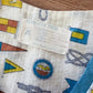 1960s Vintage Sailing Flags Novelty Print Kids Pajama Set