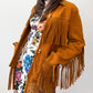 1970s Vintage Stunning Suede Fringe Hippie Jacket