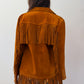 1970s Vintage Stunning Suede Fringe Hippie Jacket