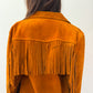 1970s Vintage Stunning Suede Fringe Hippie Jacket