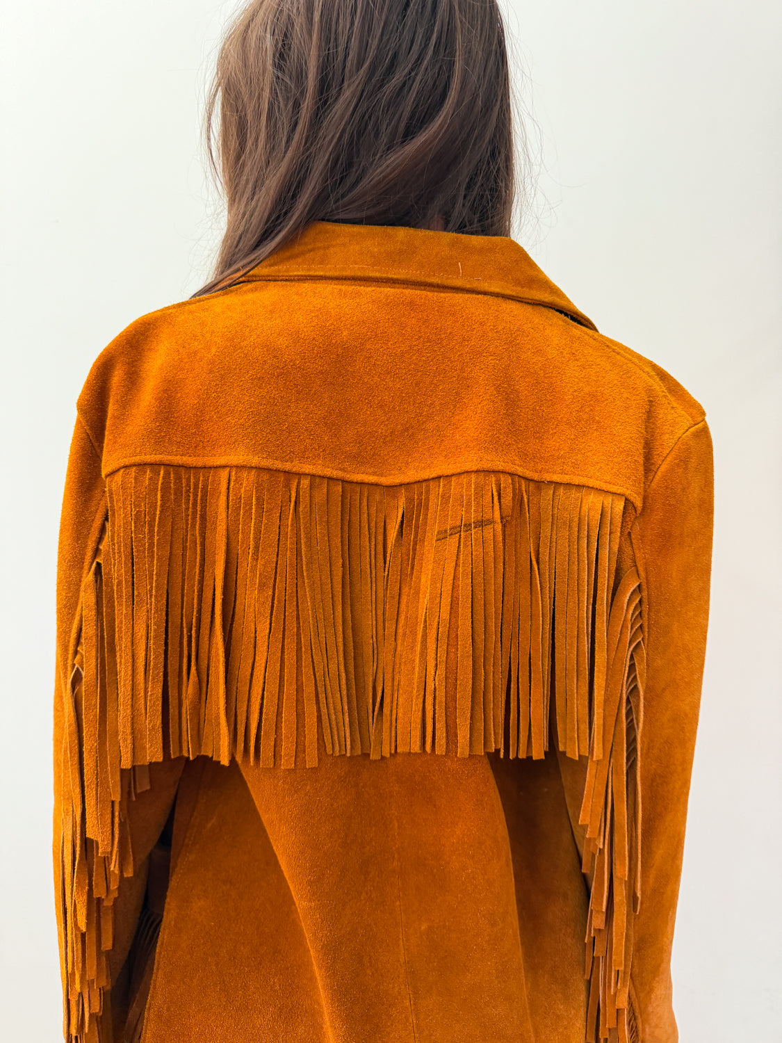 1970s Vintage Stunning Suede Fringe Hippie Jacket