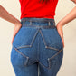 1970s Vintage Nest-Ce Pas? Star Butt Rear Iconic Denim Bellbottom Jeans