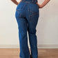1970s Vintage Nest-Ce Pas? Star Butt Rear Iconic Denim Bellbottom Jeans