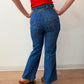 1970s Vintage Nest-Ce Pas? Star Butt Rear Iconic Denim Bellbottom Jeans