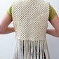 1970s Vintage Incredible and Epic Long Fringe Handmade Macramé Vest