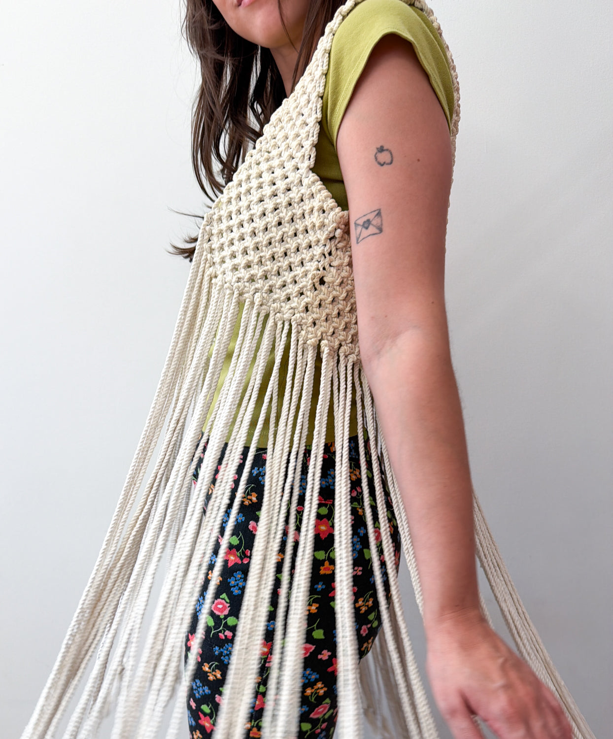 1970s Vintage Incredible and Epic Long Fringe Handmade Macramé Vest