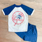 1970s Vintage New York Yankees Baseball Kids Top and Shorts 2 Piece Set
