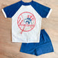 1970s Vintage New York Yankees Baseball Kids Top and Shorts 2 Piece Set