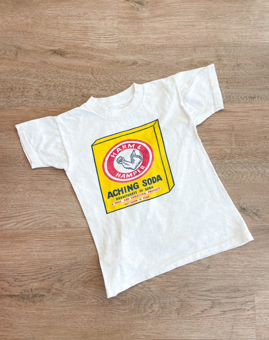1970s Vintage Harm & Hamper Baking Soda Joke Novelty Funny Kids Tee Shirt