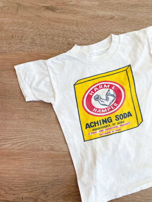 1970s Vintage Harm & Hamper Baking Soda Joke Novelty Funny Kids Tee Shirt
