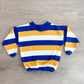 1980s Vintage Health-Tex Maize and Blue Striped Toddler Kids Crewneck
