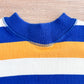 1980s Vintage Health-Tex Maize and Blue Striped Toddler Kids Crewneck