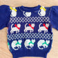 1980s Vintage Kitty Cats with Bows and Scarves Puff Sleeve Toddler Kids Knit Sweater