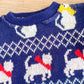1980s Vintage Kitty Cats with Bows and Scarves Puff Sleeve Toddler Kids Knit Sweater