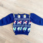 1980s Vintage Kitty Cats with Bows and Scarves Puff Sleeve Toddler Kids Knit Sweater