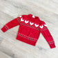 1980s Vintage Hearts and Flowers Toddler Kids Knit Sweater