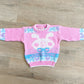1990s Vintage Jordache Bunny Logo Pastel Toddler Kids Sweater