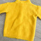 1960s Vintage Mustard Yellow Acrylic Cable Knit Kids Sweater