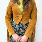 1990s Vintage Cropped Suede Fringe Bolero Jacket