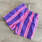 1980s Vintage Castaways Pink Purple Stripe Kids Swim Shorts