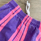 1980s Vintage Castaways Pink Purple Stripe Kids Swim Shorts