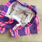 1980s Vintage Castaways Pink Purple Stripe Kids Swim Shorts
