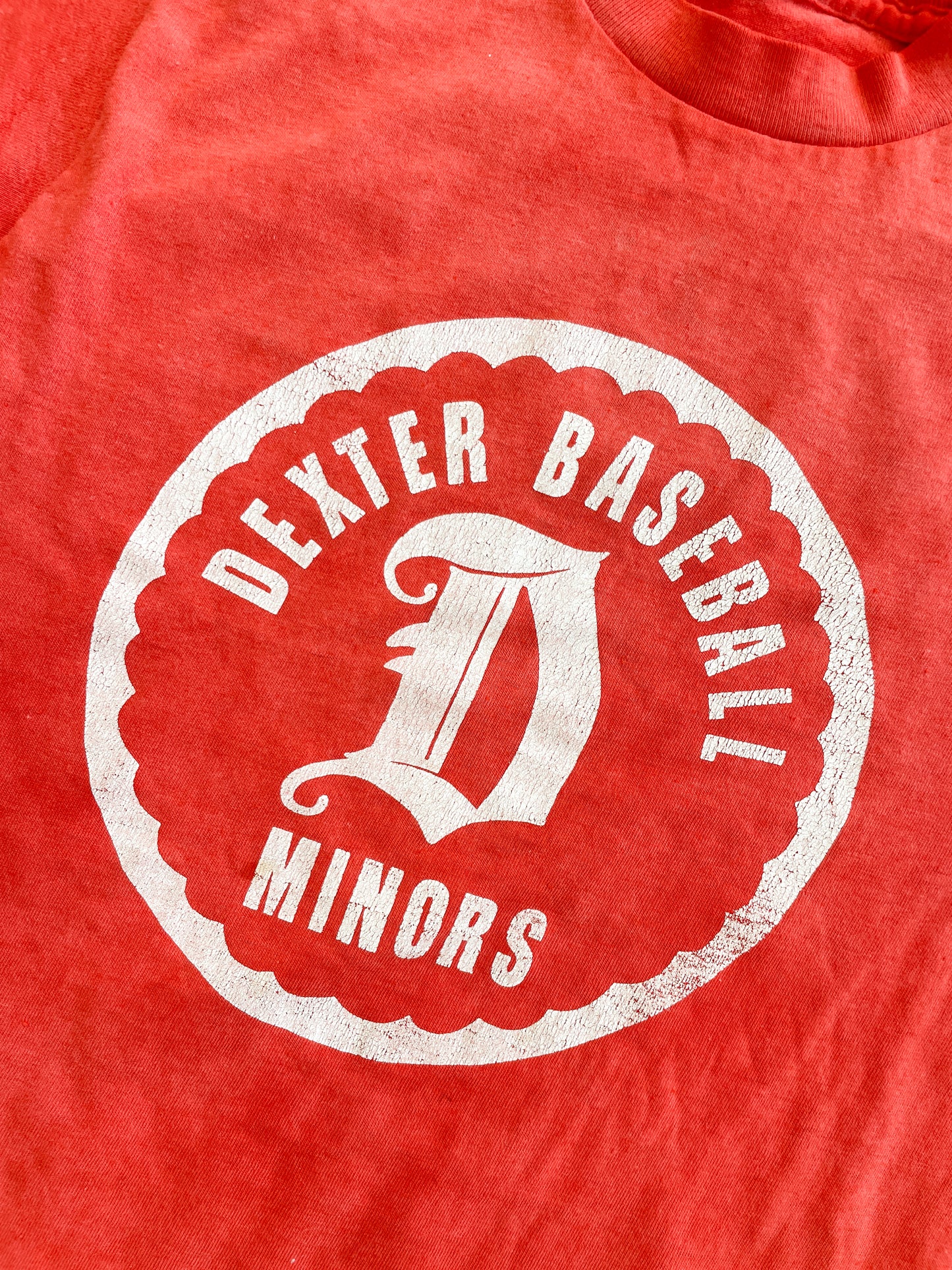 1960s - 70s Vintage Dexter Baseball Major and Minor League Thrashed Kids Tee Shirts - Set of 3