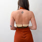 1970s Vintage Canyon Tones Halter Dress and Jacket Set