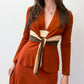 1970s Vintage Canyon Tones Halter Dress and Jacket Set