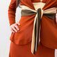 1970s Vintage Canyon Tones Halter Dress and Jacket Set
