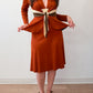 1970s Vintage Canyon Tones Halter Dress and Jacket Set