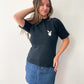 1960s - 1970s Vintage Playboy Bunny Emblem Short Sleeve Crewneck