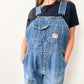 1930s - 1940s Vintage Pioneer Denim Patched Up Thrashed Overalls