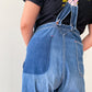 1930s - 1940s Vintage Pioneer Denim Patched Up Thrashed Overalls