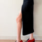 1990s Vintage Black Mesh Cut Out Body-con Maxi Dress