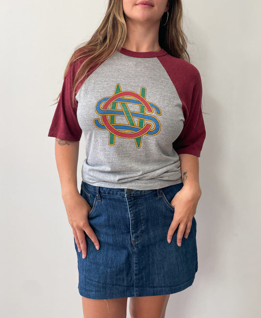 1982 Vintage Crosby, Stills, and Nash Daylight Again Tour Raglan Tee Shirt