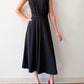 1980s Vintage Handmade Black Criss Cross Back Day Dress