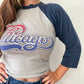 1980s Vintage Chicago Band Tour Raglan Tee Shirt