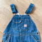 1930s - 1940s Vintage Pioneer Denim Patched Up Thrashed Overalls
