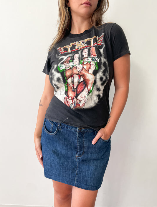 1987 Vintage Y&T Yesterday and Today Tour Date Rock Tee Shirt 1980s