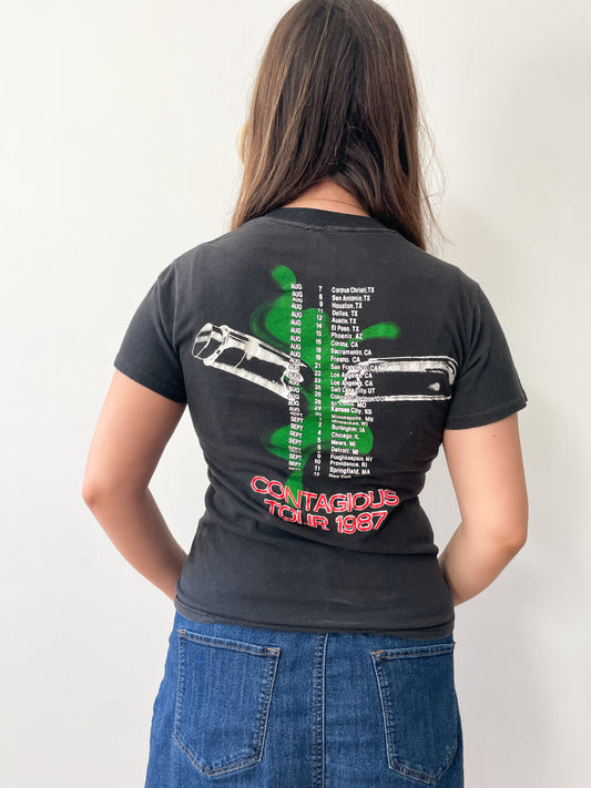 1987 Vintage Y&T Yesterday and Today Tour Date Rock Tee Shirt 1980s