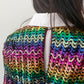 1960s Vintage Iconic Twiggy Hand Sewn Replica Mod Rainbow Sequins Dress