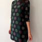 1960s Vintage Green and Pink Polka Dot Mini Dress
