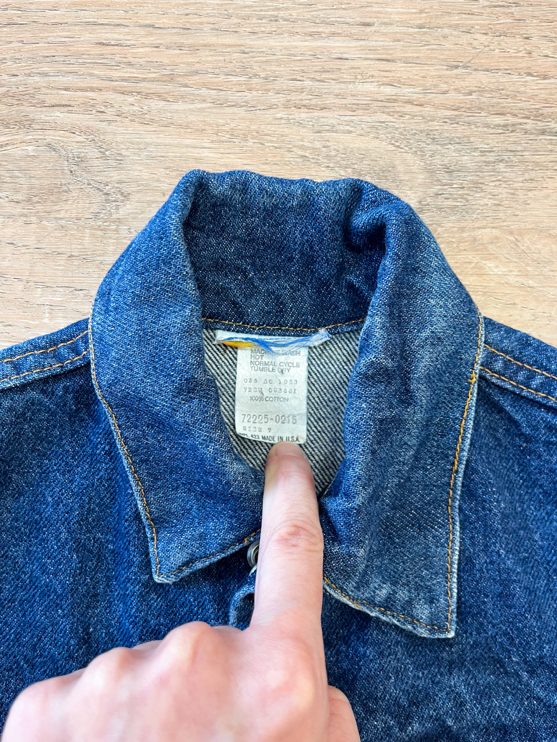1980s Vintage Kids Orange Tab "Little Levi's" Trucker Denim Jacket