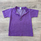 1970s Vintage Kids Purple Knit Circle Zipper Shirt