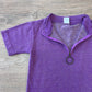 1970s Vintage Kids Purple Knit Circle Zipper Shirt