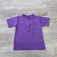 1970s Vintage Kids Purple Knit Circle Zipper Shirt
