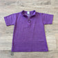1970s Vintage Kids Purple Knit Circle Zipper Shirt