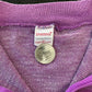 1970s Vintage Kids Purple Knit Circle Zipper Shirt