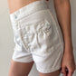 1970s / 1980s White Shorts with Front Pockets and Painted Buttons